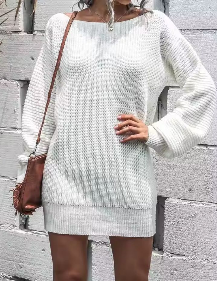 Off Shoulder Sweater Dress
