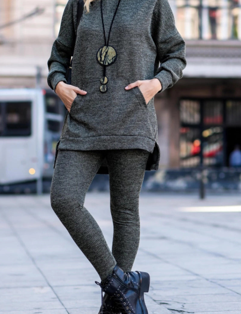 Casual Hooded Two Piece Set