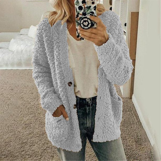 Casual Plush Cardigan