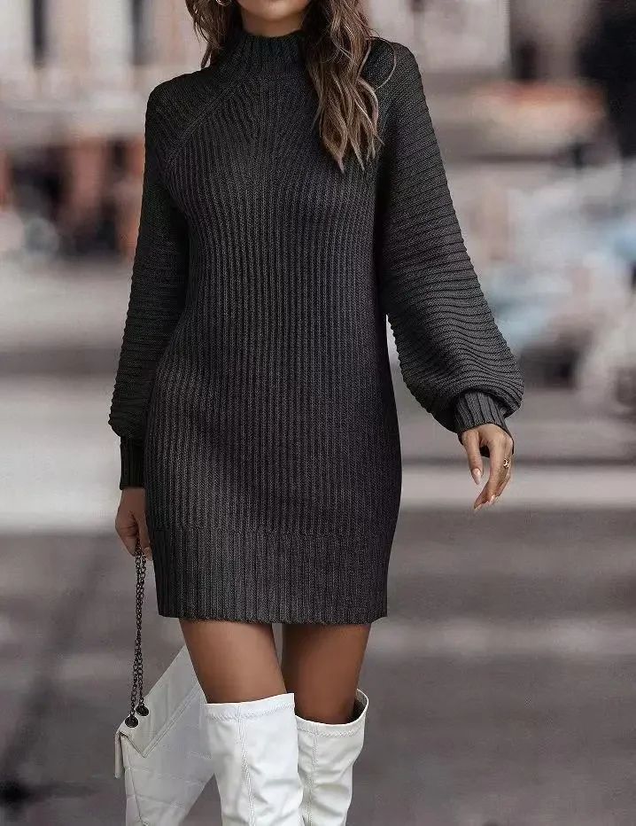 Turtleneck Sweater Dress