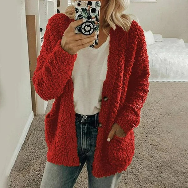 Casual Plush Cardigan