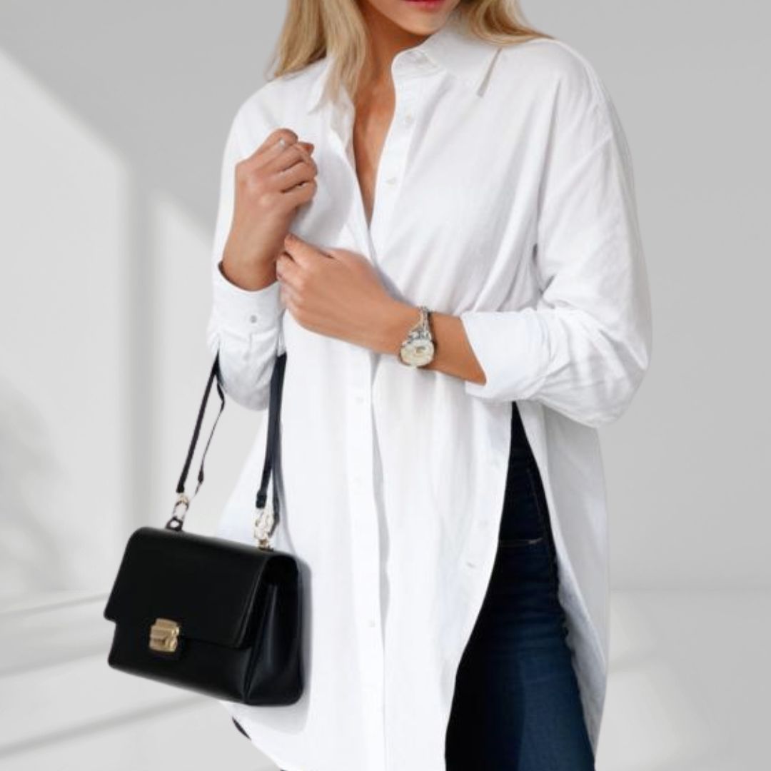 Oversized Lapel Button Shirt