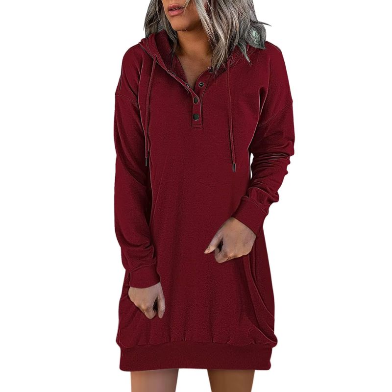 Snap Fit Hoodie Dress