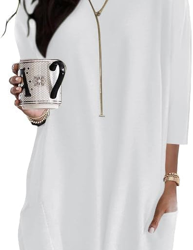 Oversized Round Neck Dress
