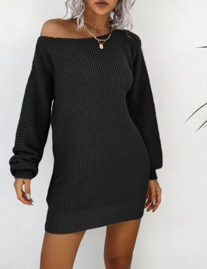 Off Shoulder Sweater Dress