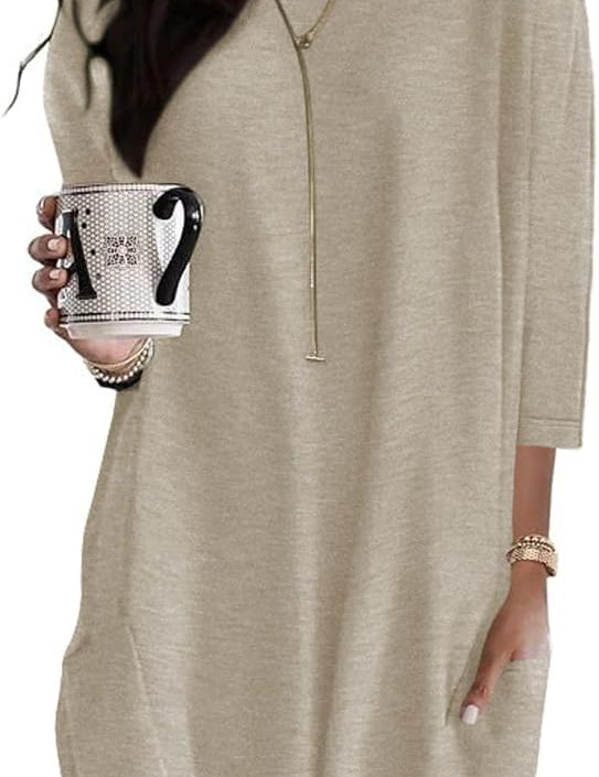 Oversized Round Neck Dress