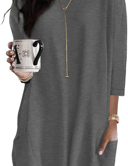 Oversized Round Neck Dress