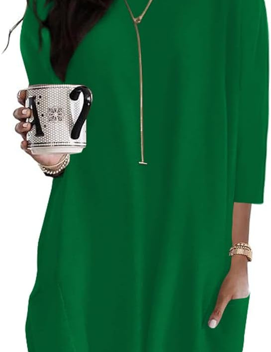 Oversized Round Neck Dress