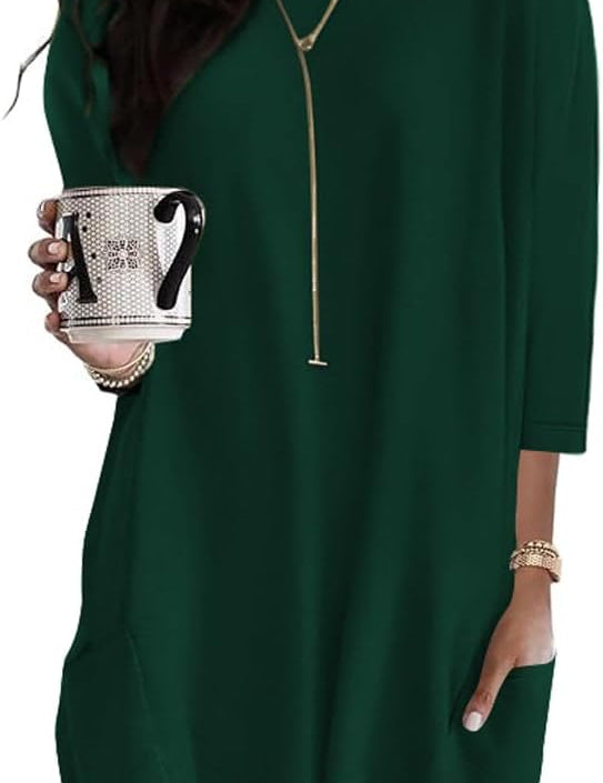 Oversized Round Neck Dress