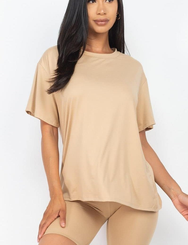 Oversized Tee and Shorts Set