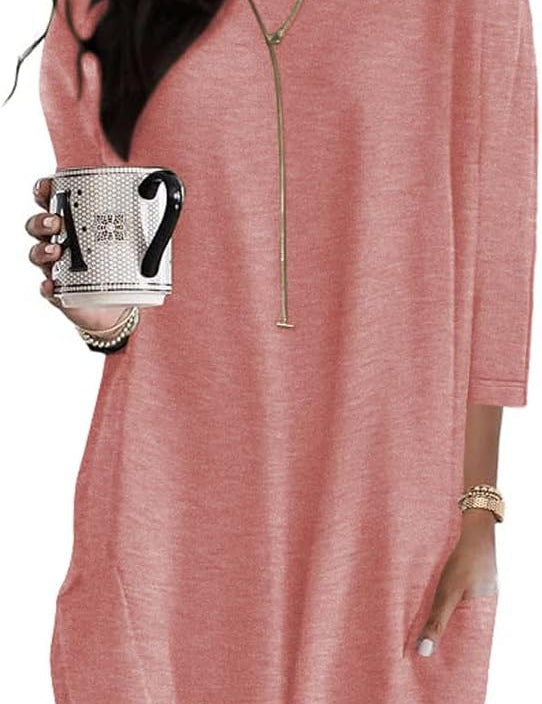 Oversized Round Neck Dress
