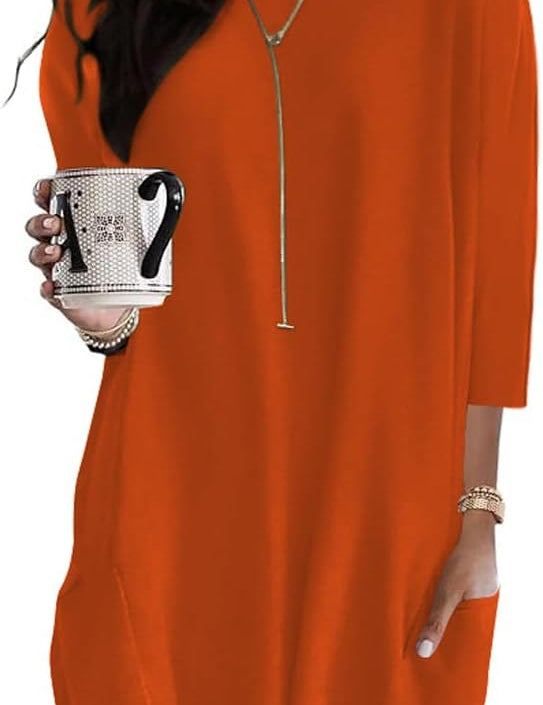 Oversized Round Neck Dress