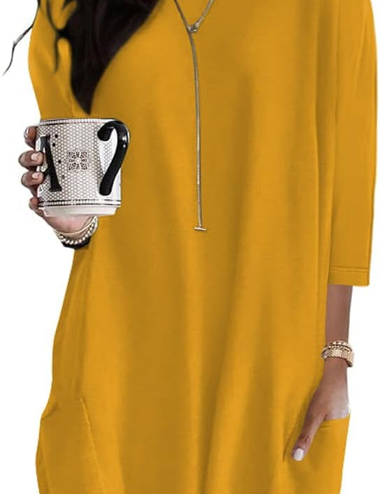 Oversized Round Neck Dress