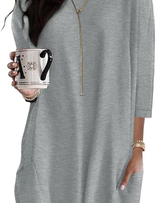 Oversized Round Neck Dress