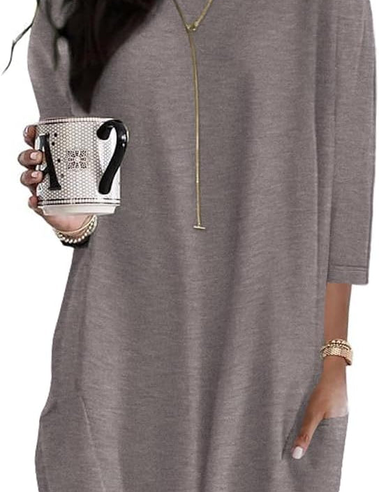 Oversized Round Neck Dress