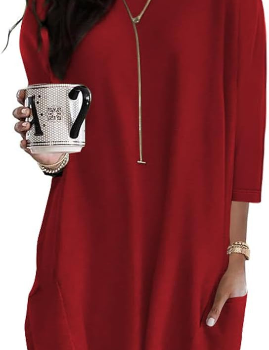 Oversized Round Neck Dress