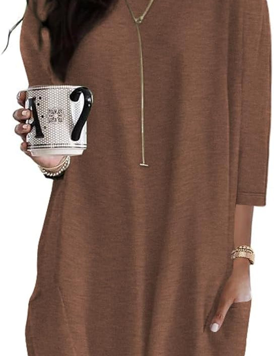 Oversized Round Neck Dress