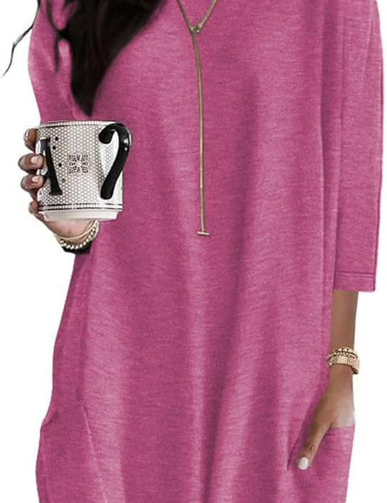 Oversized Round Neck Dress