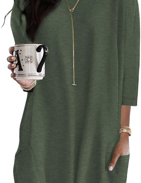 Oversized Round Neck Dress