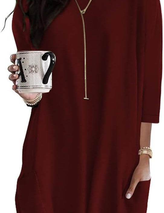 Oversized Round Neck Dress