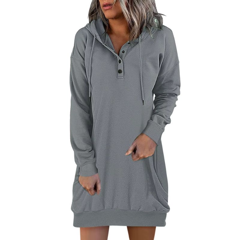 Snap Fit Hoodie Dress