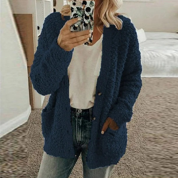 Casual Plush Cardigan