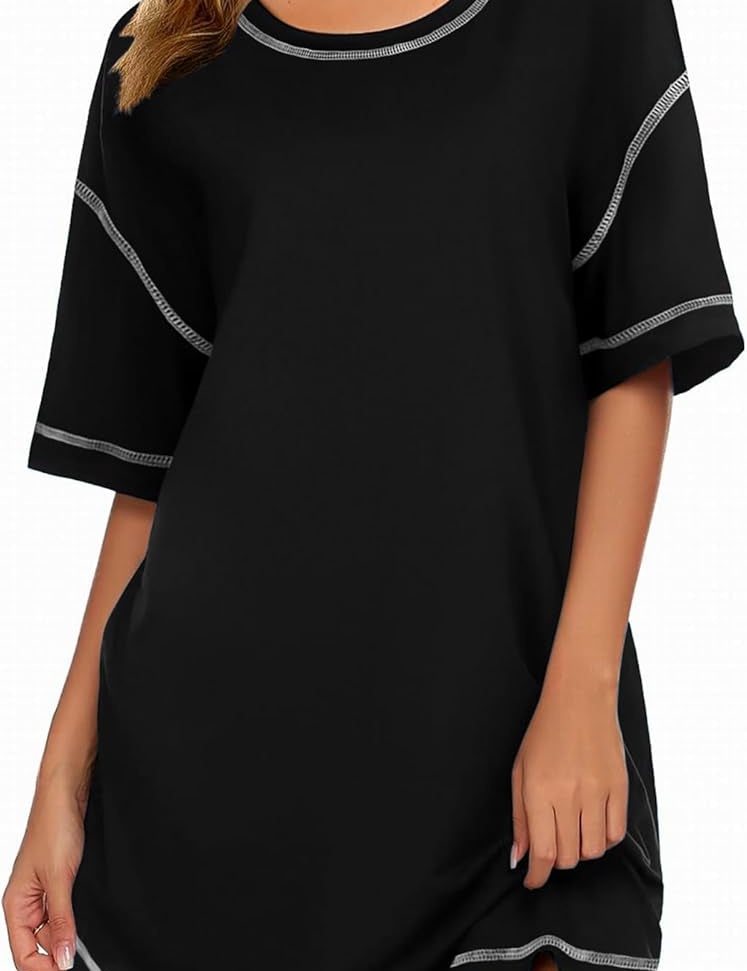 Short Sleeve Round Neck Dress