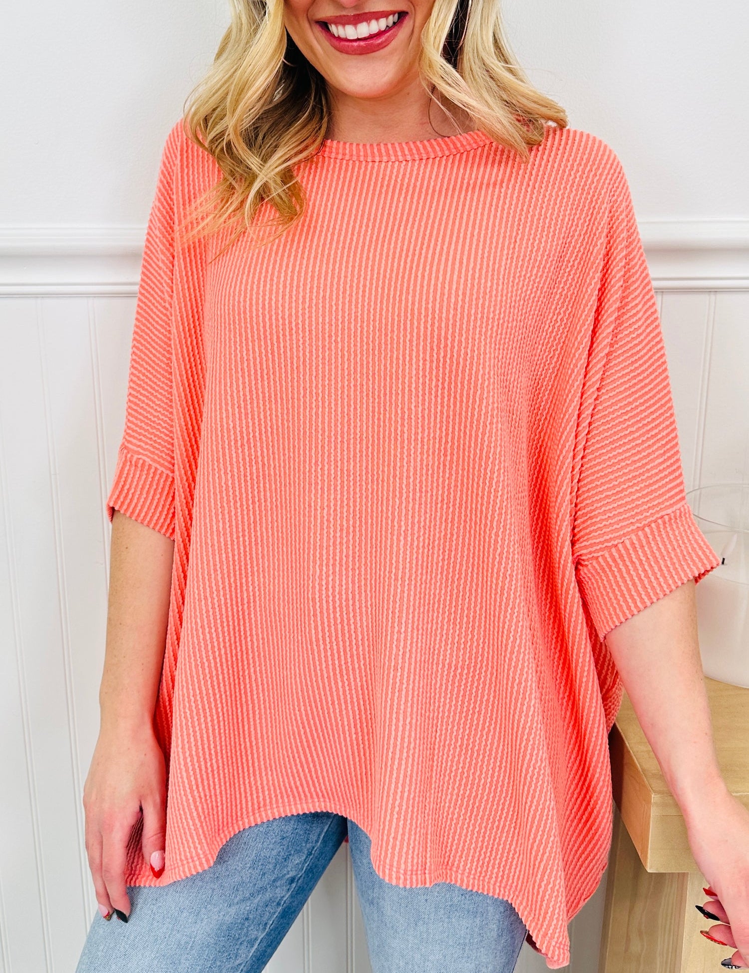 Casual Raised Sleeve Top