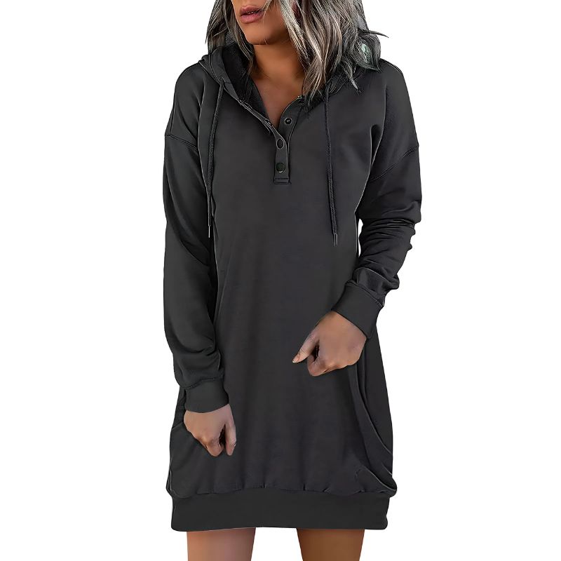 Snap Fit Hoodie Dress