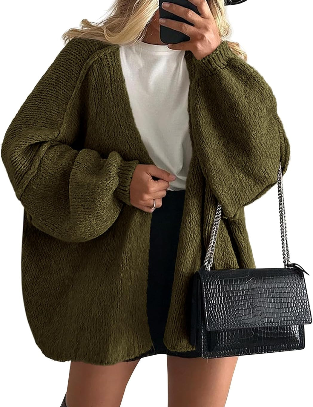 Casual Knit Oversized Cardigan
