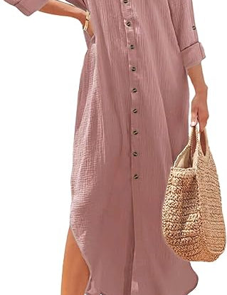 Casual Maxi Shirt Dress