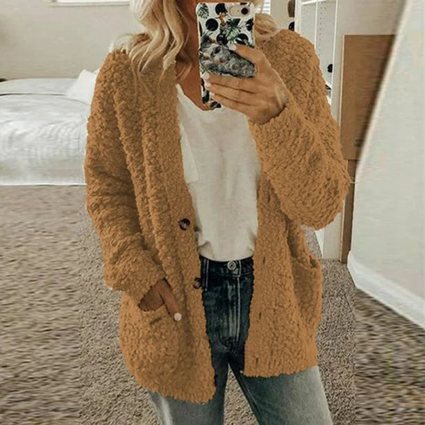 Casual Plush Cardigan