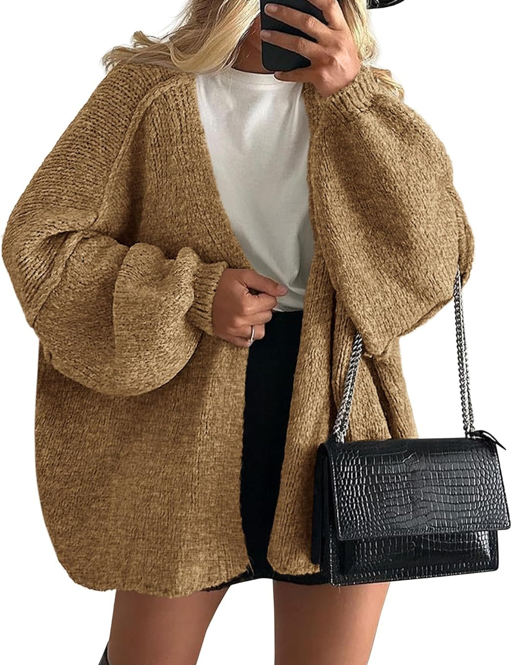 Casual Knit Oversized Cardigan