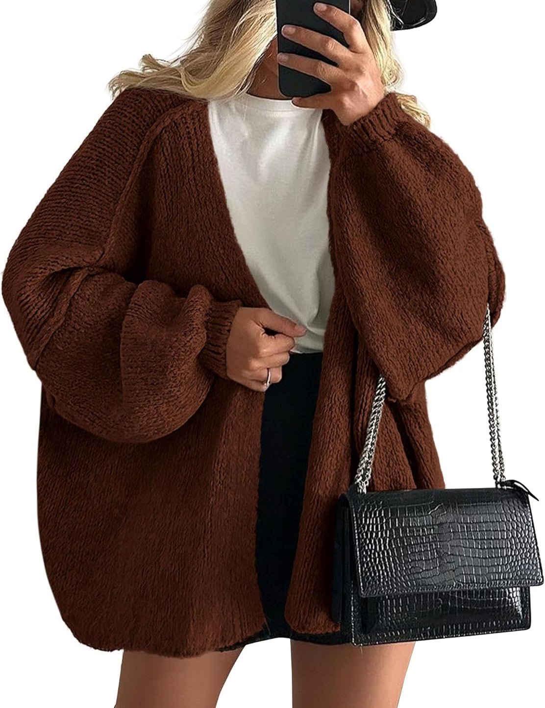 Casual Knit Oversized Cardigan