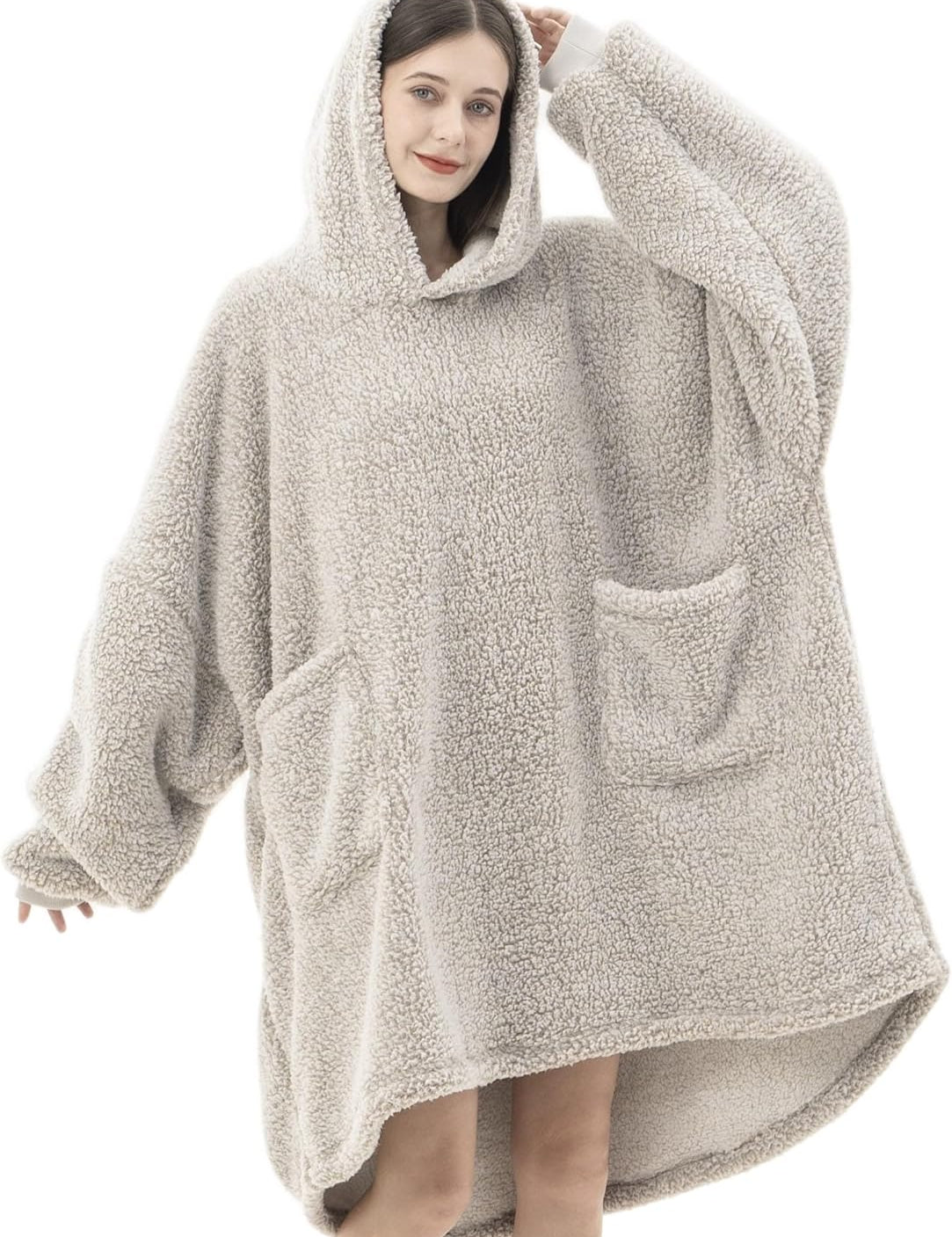 Oversized Sherpa Blanket Hoodie