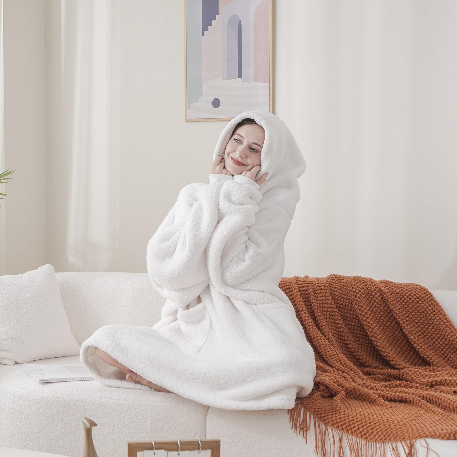 Oversized Sherpa Blanket Hoodie