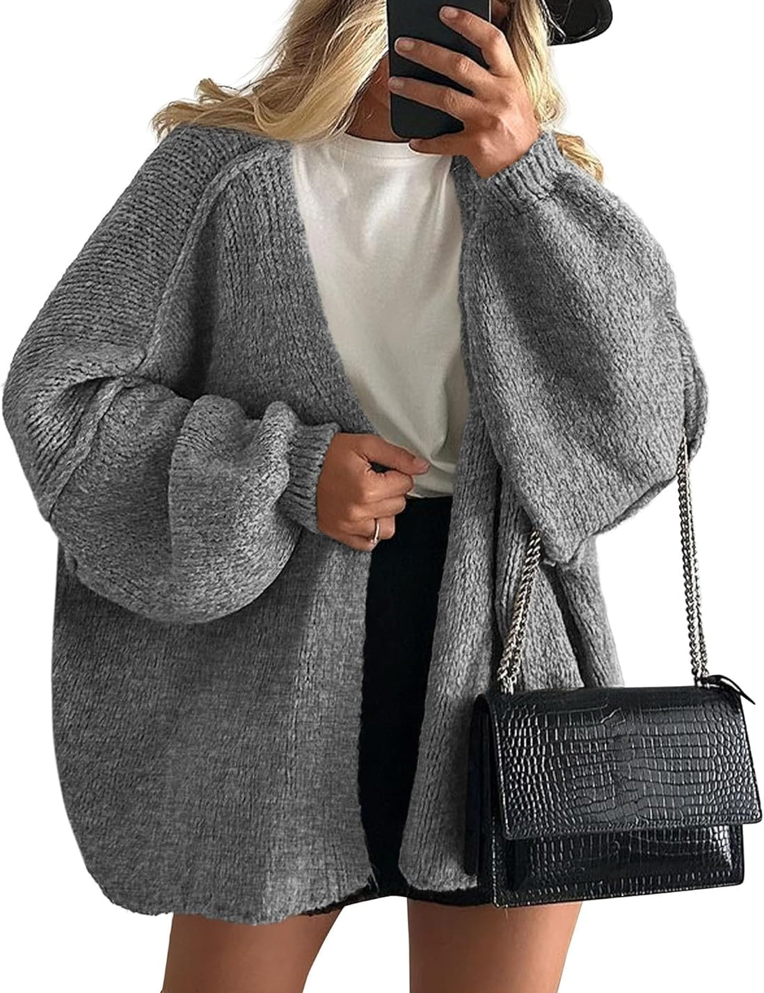 Casual Knit Oversized Cardigan