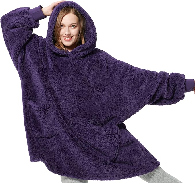 Oversized Sherpa Blanket Hoodie
