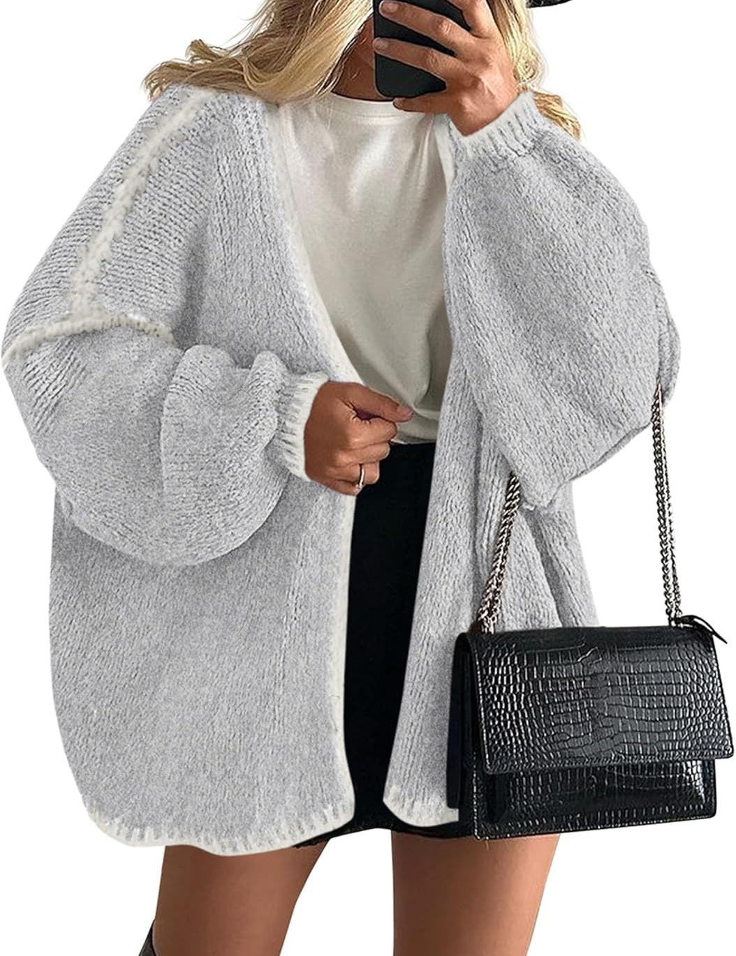 Casual Knit Oversized Cardigan