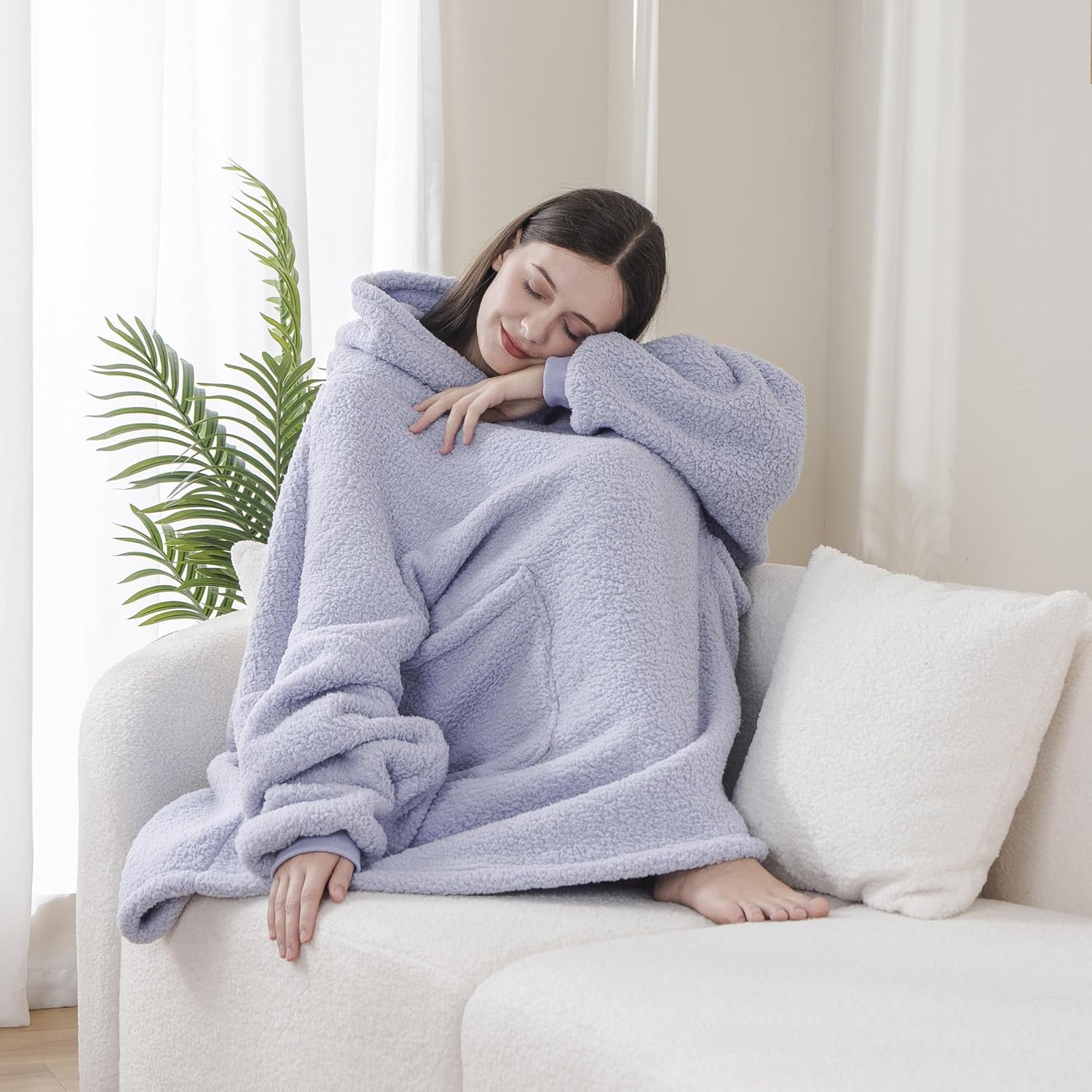 Oversized Sherpa Blanket Hoodie