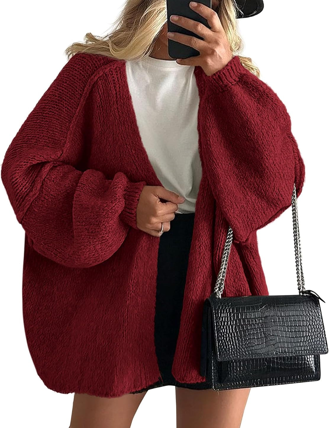 Casual Knit Oversized Cardigan