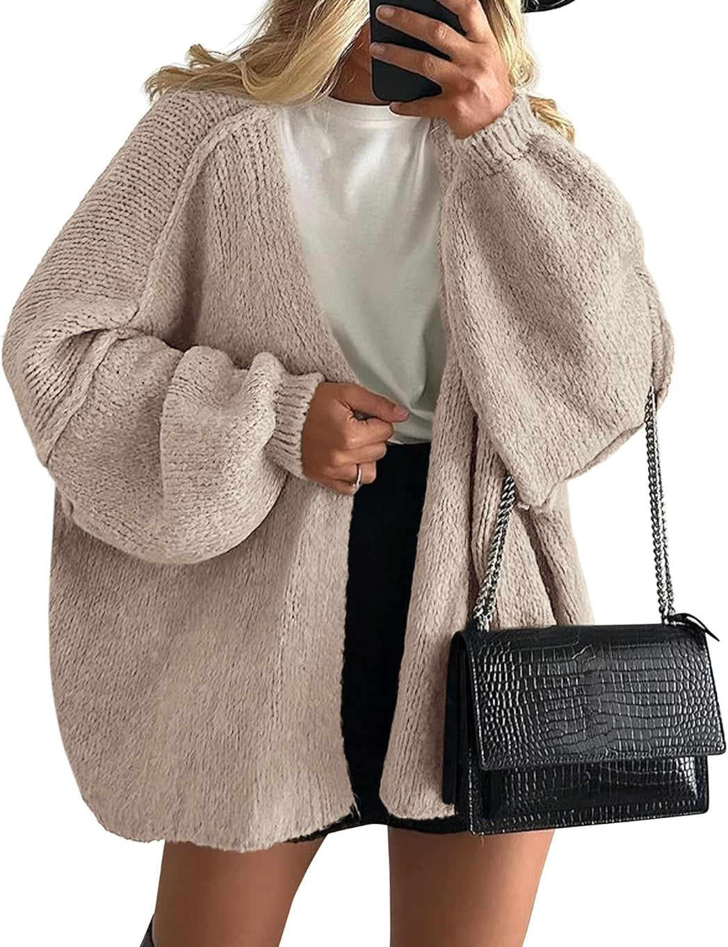 Casual Knit Oversized Cardigan