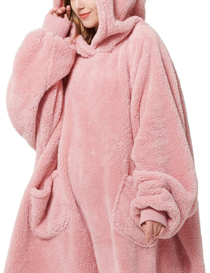 Oversized Sherpa Blanket Hoodie