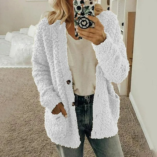 Casual Plush Cardigan