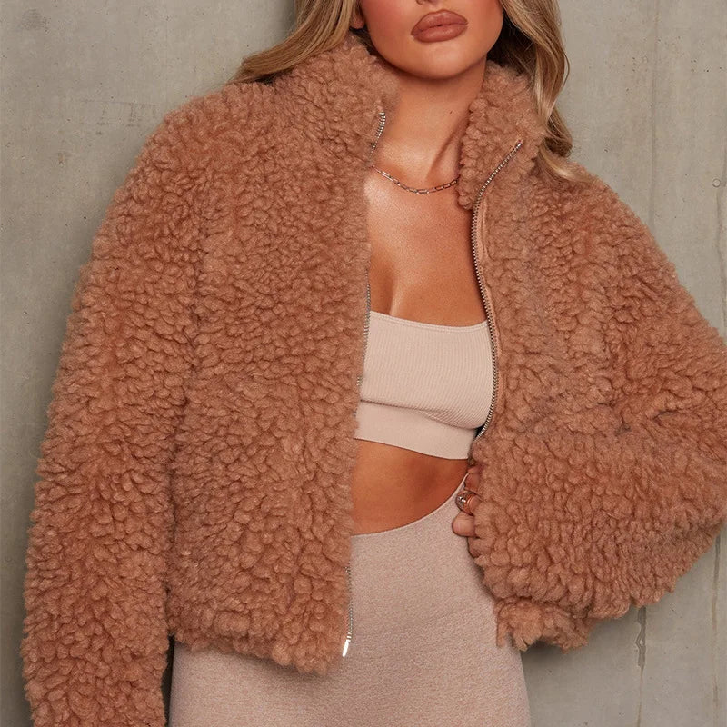 Casual Short Plush Coat