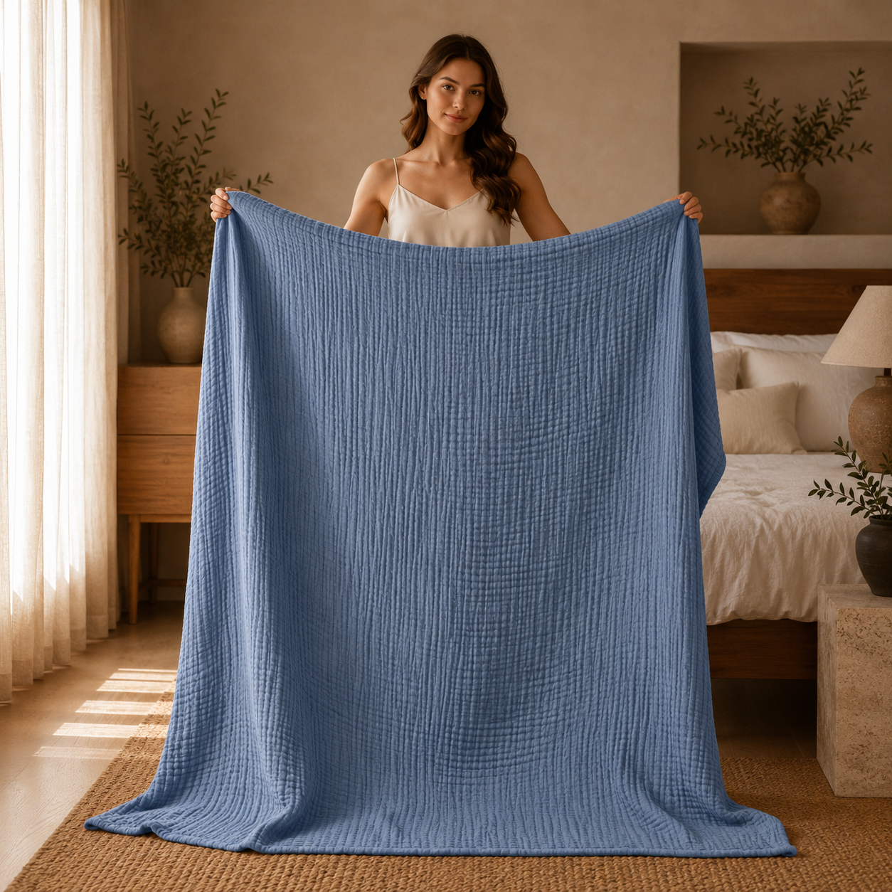 Lightweight Muslin Blanket