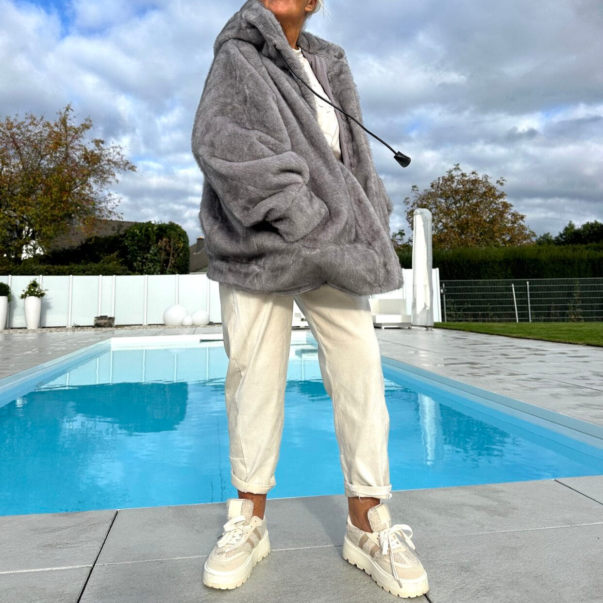 Faux Fur Hooded Jacket