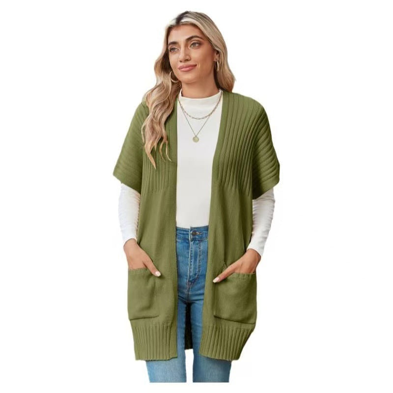 Open Front Knit Cardigan