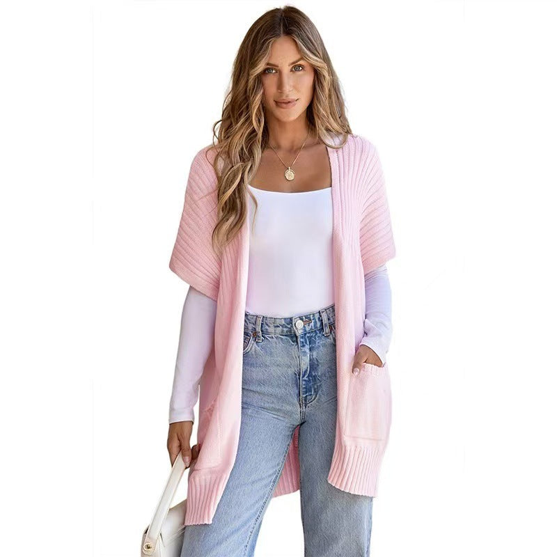 Open Front Knit Cardigan