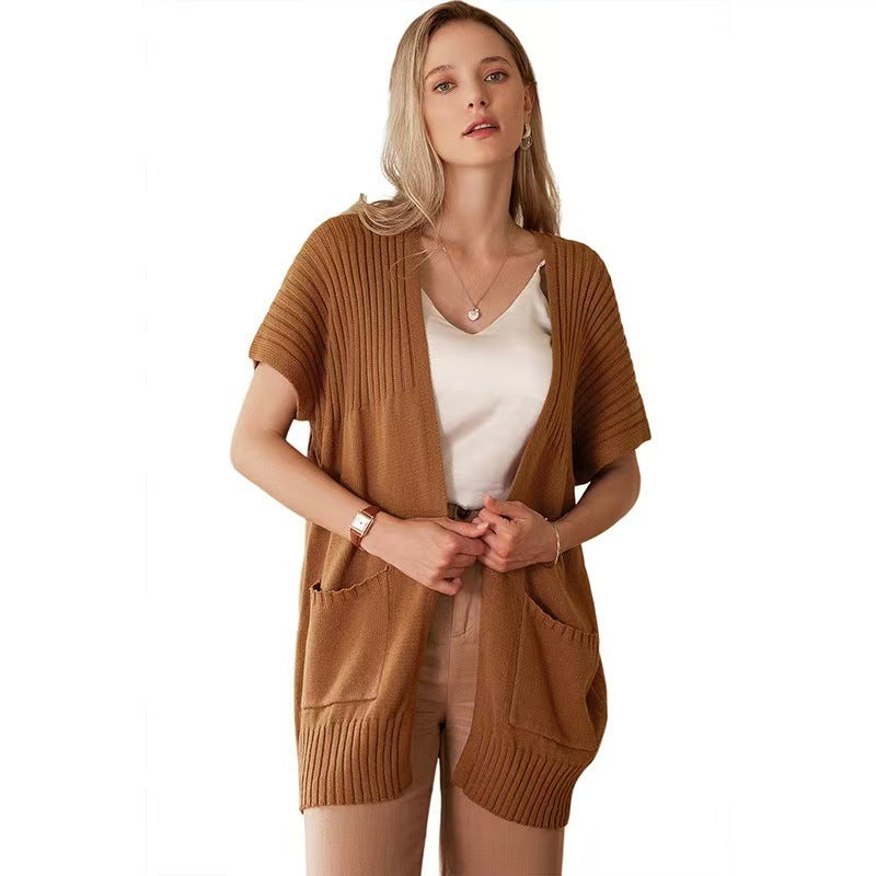 Open Front Knit Cardigan